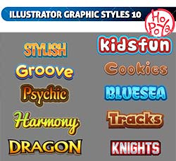 动漫风格的AI图形样式：Illustrator Graphic Styles 10